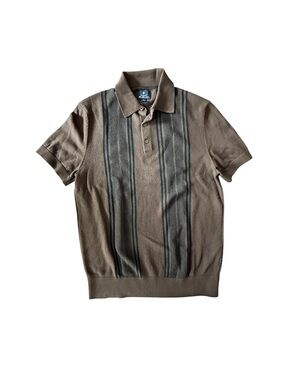 Ben Sherman Knit Collared Polo Brown Vintage Style NWT Size Medium